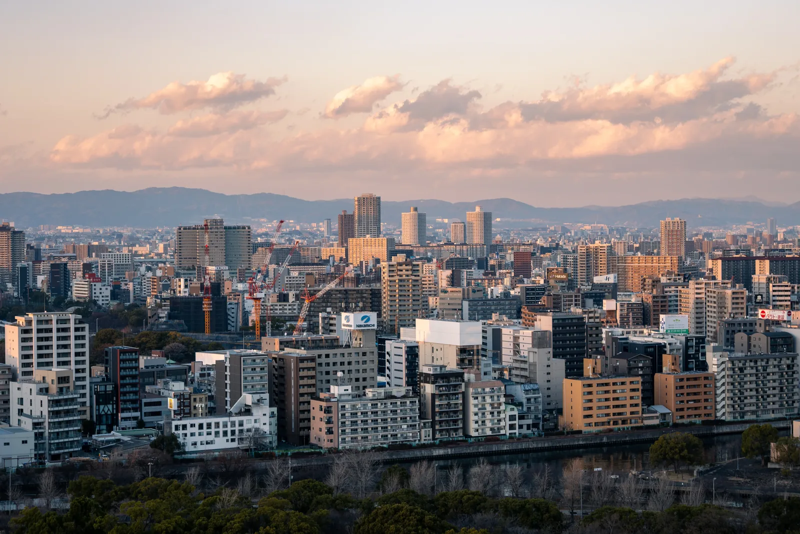 大阪城日落